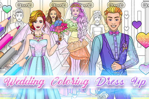 Wedding Coloring Dress Up Game